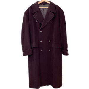 Missoni Vintage 80s Example Double Breasted Wool Overcoat Men’s 50R Italy Ribbed